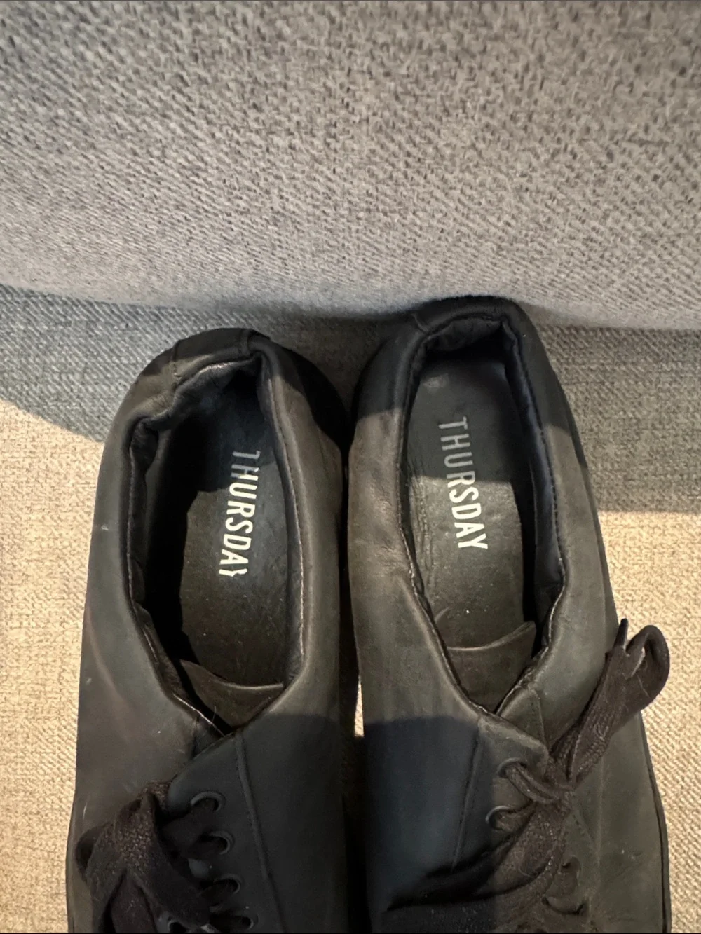 Thursday Boot Company Black Leather Men's Lace-Up Sneakers